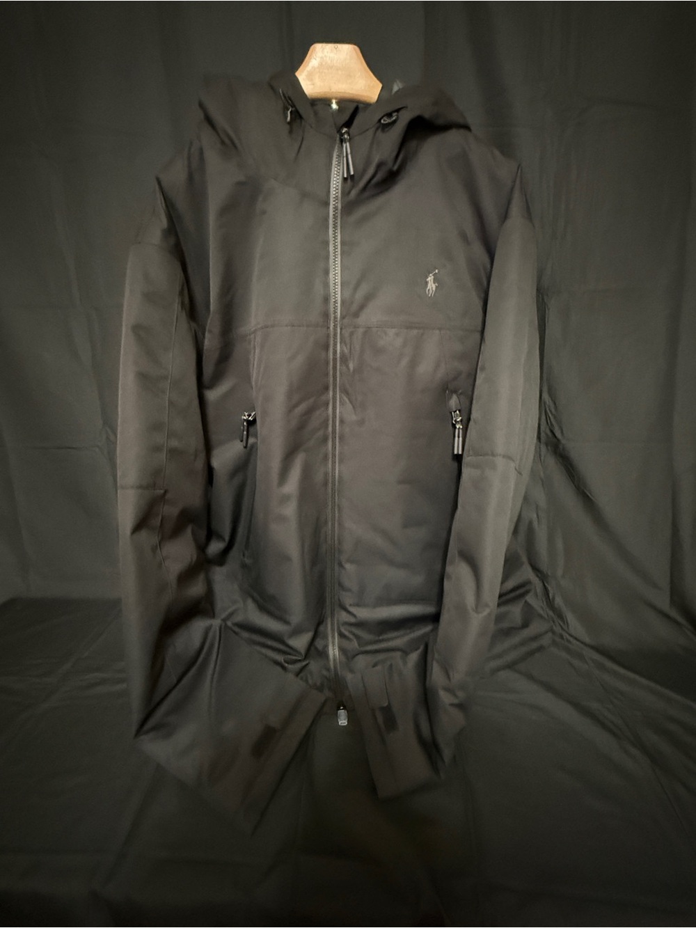 Polo by Ralph Lauren Black Hooded Softshell Jacket NWT